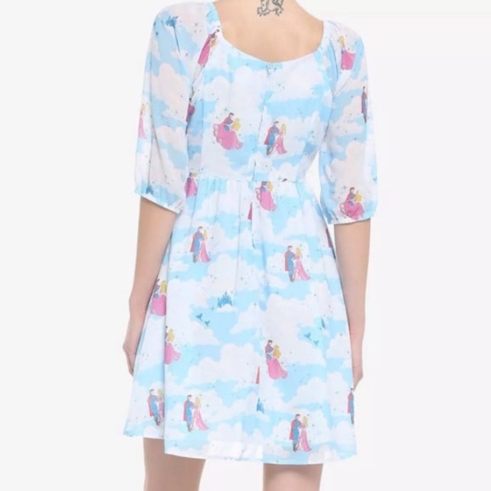 NWT Her Universe Disney Sleeping Beauty Clouds Long-Sleeve Dress - Picture 2 of 6